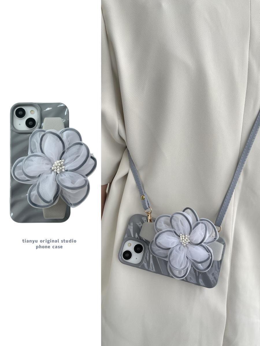 Purple Lace Floral Wristband iPhone Case - Viexta