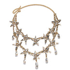 Banquet Double-layer Five-pointed Star Necklace Earrings