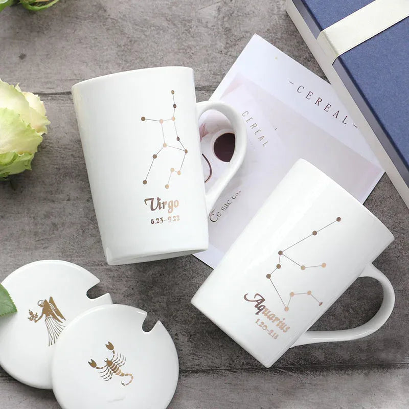 Twelve Constellation Ceramic Cup Set - Viexta