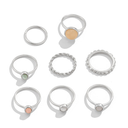 Set of Twist Hollow Ring