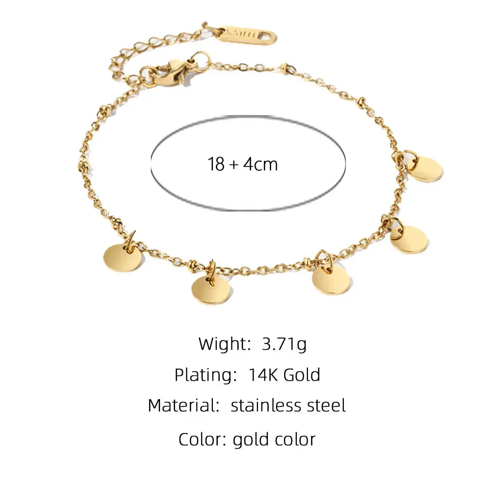 Natural Stone Beaded Titanium Steel Bracelet - Viexta