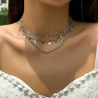 Colorful Gravel Ethnic Pendant Tassel Necklace - Viexta
