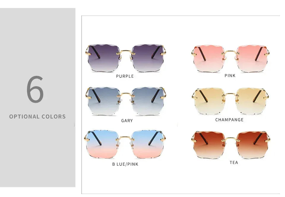 frameless-square-sunglasses - Viexta