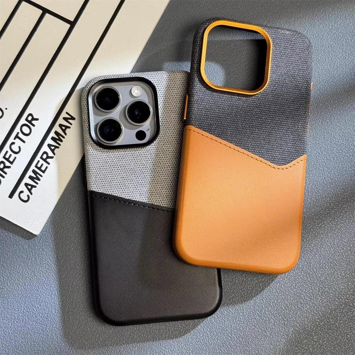 Cloth Pattern Leather Magnetic Suction iPhone case - Viexta