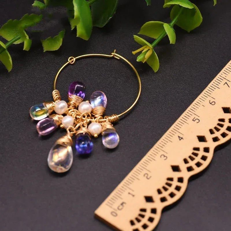 Pearl Czech crystal earrings - Viexta