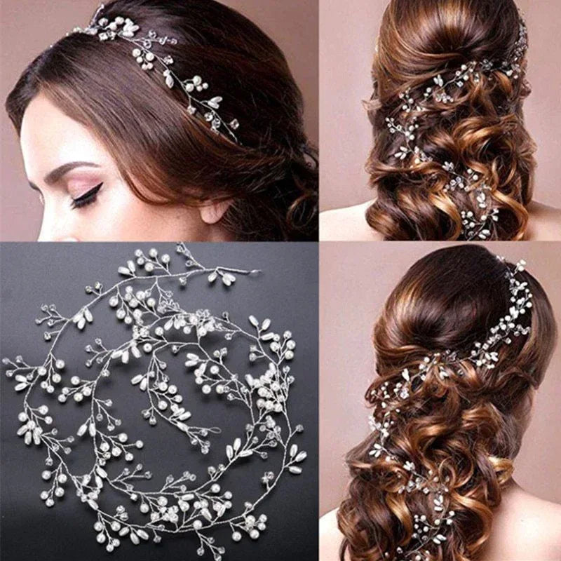 Crystal Pearl Hair Accessories - Viexta