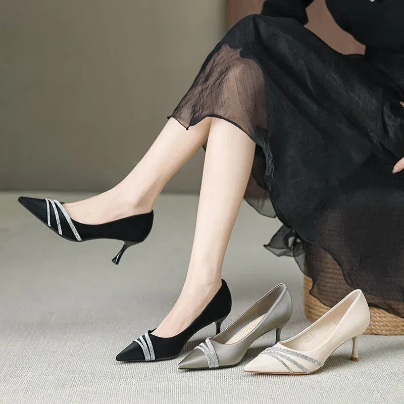 Pointed Stiletto Classy Heels - Viexta