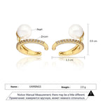 Hexagon Zircon-embedded Earrings - Viexta