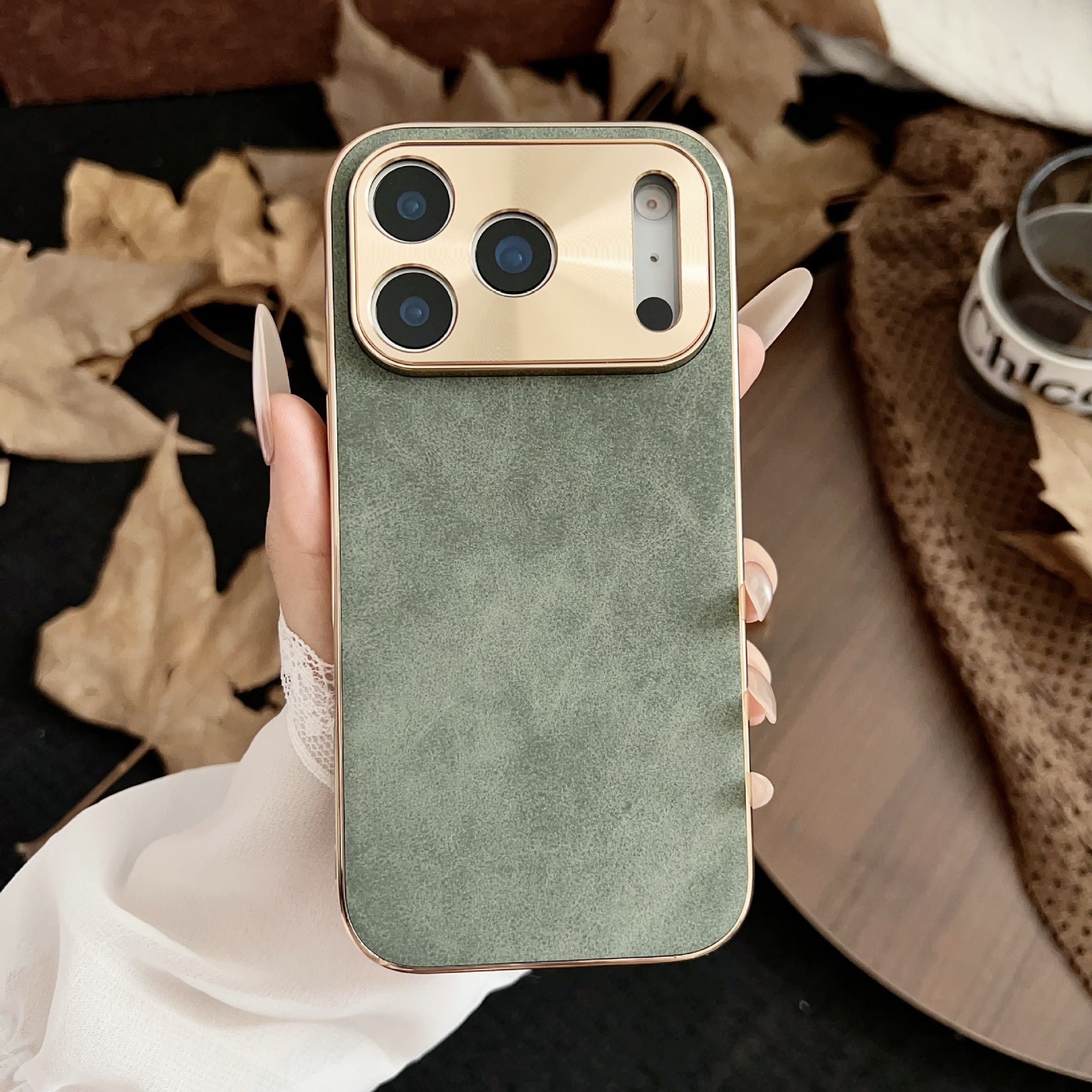 Electroplated Metal Fine Hole Lens iPhone Case