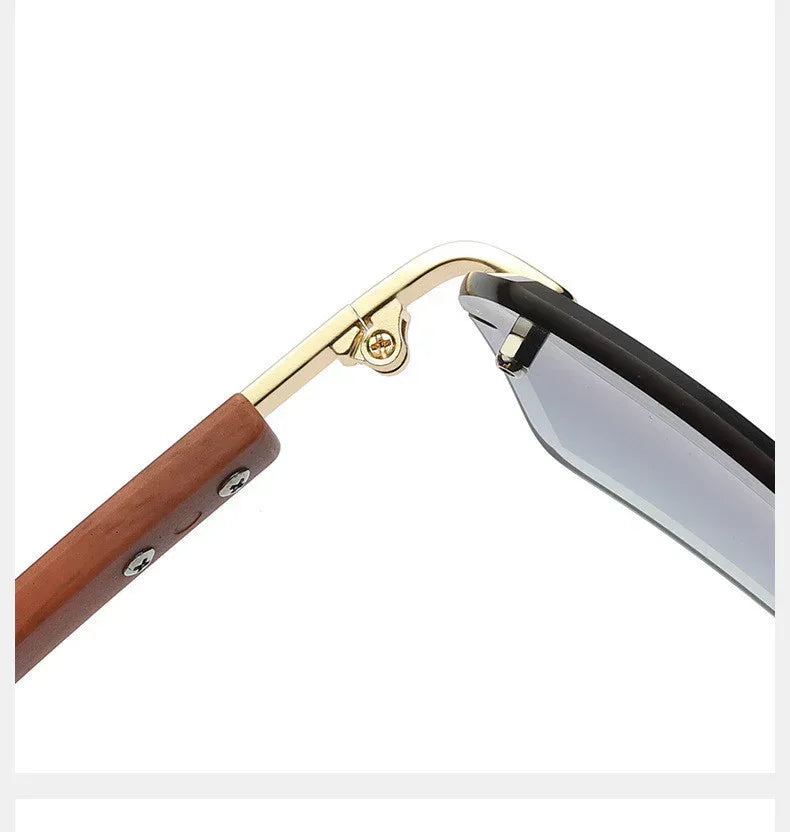 vintage-wood-grain-temples-cut-edge-sunglasses - Viexta