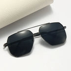 Dual-bridge Sunglasses For Men Retro Design - Viexta