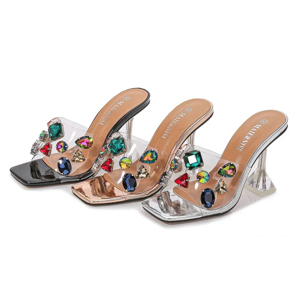 Rhinestone high heels - Viexta