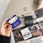 Retro Korean black and white AirPods headphone case