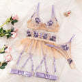 embroidery-small-skirt-four-piece-sexy-lingerie - Viexta