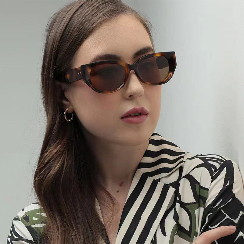 Leopard-Print Cat-Eye Sunglasses