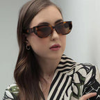 Leopard-Print Cat-Eye Sunglasses