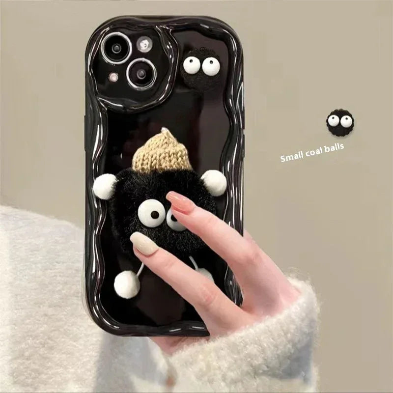 cartoon-cute-plush-hat-doll-iphone-case - Viexta