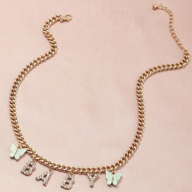 diamond-letter-baby-necklace - Viexta