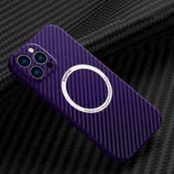 Wireless Charger PC Carbon Fiber Pattern Magnetic Pixel Case - Viexta