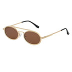 Retro-style Oval-frame Steampunk Sunglasses - Viexta
