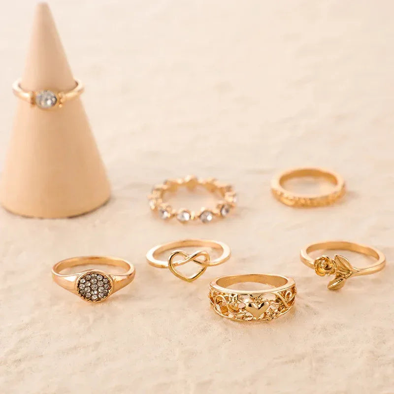 7 Piece Love Ring Set - Viexta