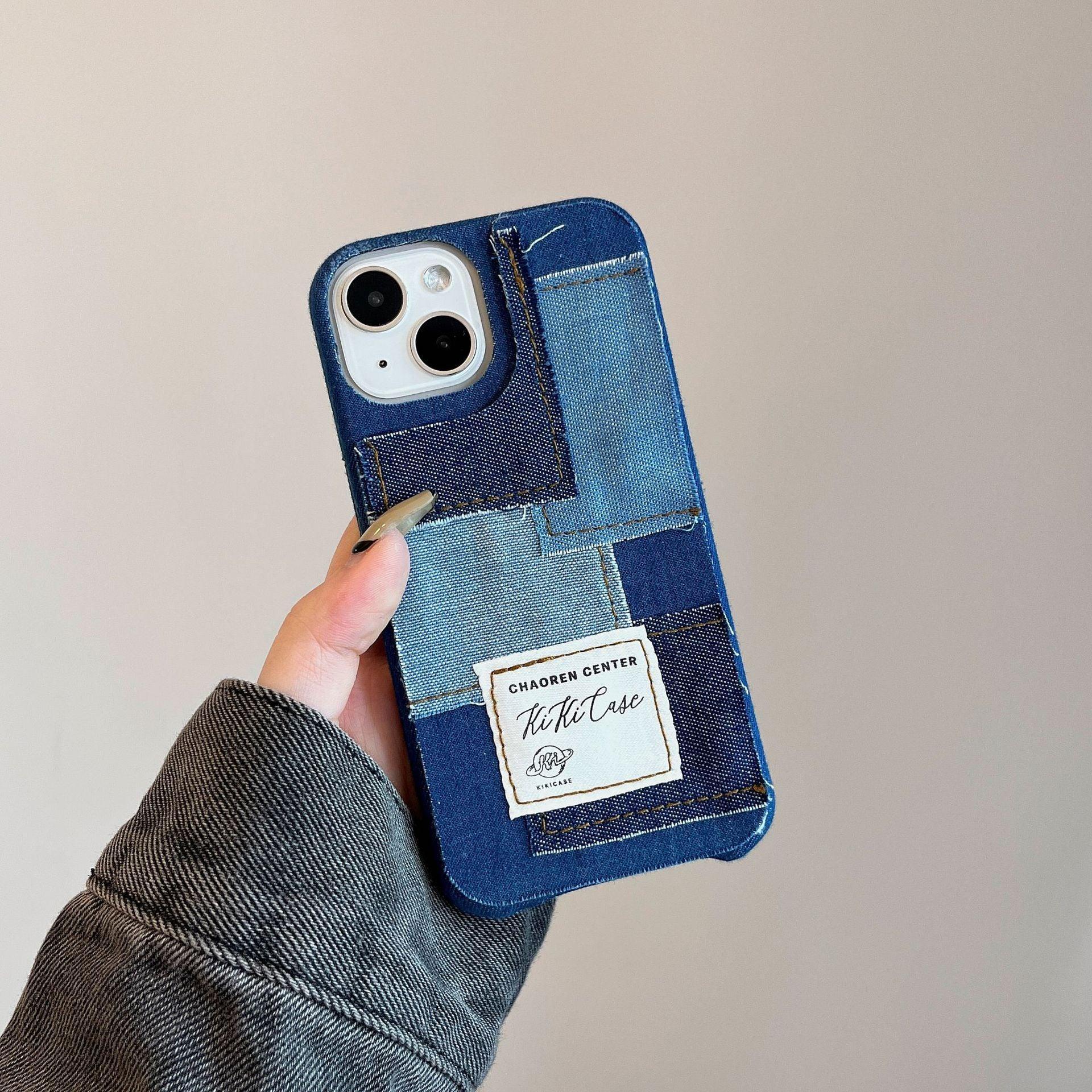 Denim Canvas Stitching iPhone Case - Viexta