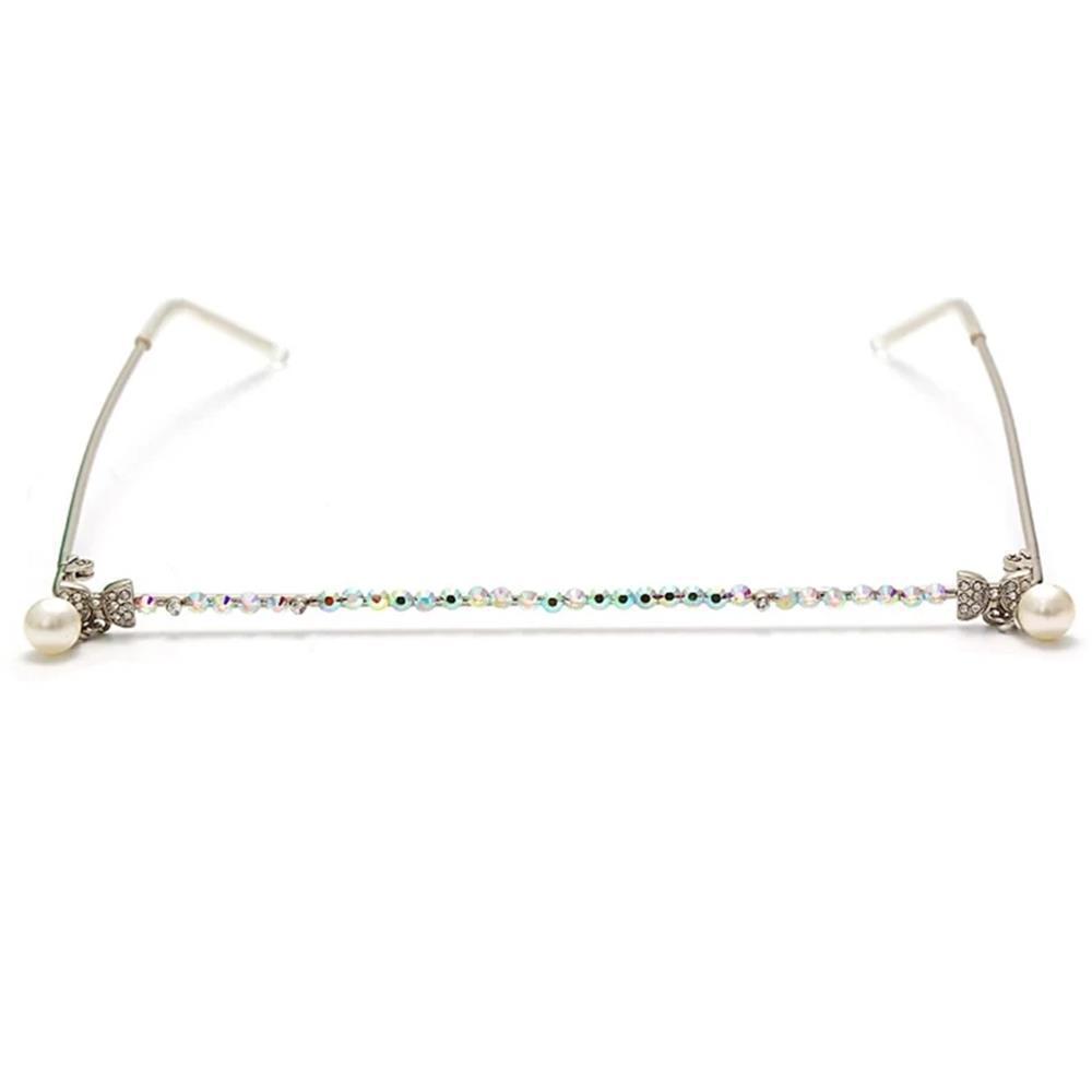 Lensless Rhinestone Colored Glasses Frame