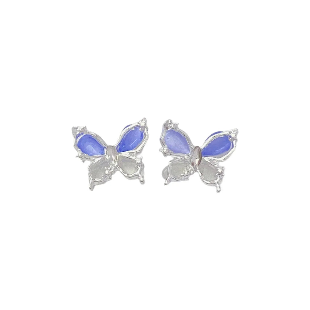 Fairy Butterfly Opal Stone Ear Studs - Viexta