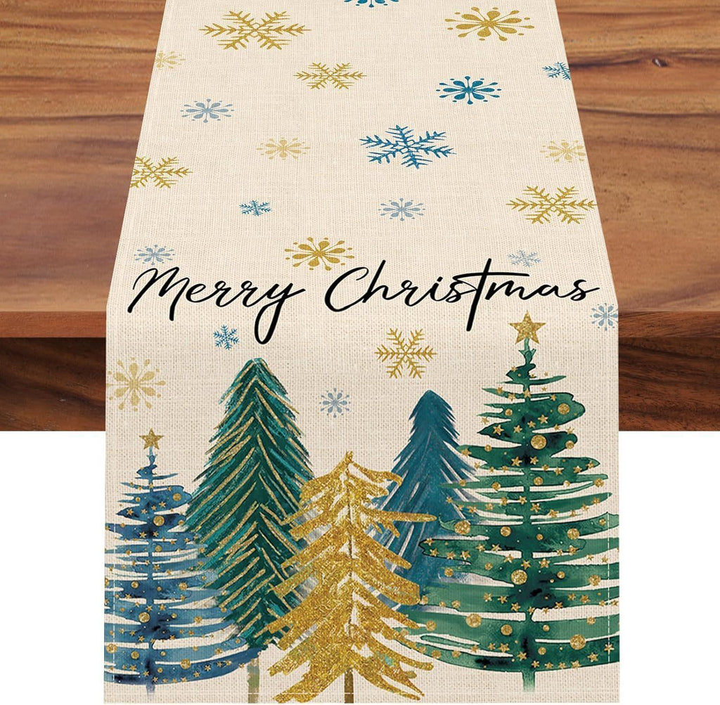 christmas-trees-merry-xmas-table-runner - Viexta