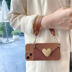 Milk Brown Love Coin Purse iPhone Case