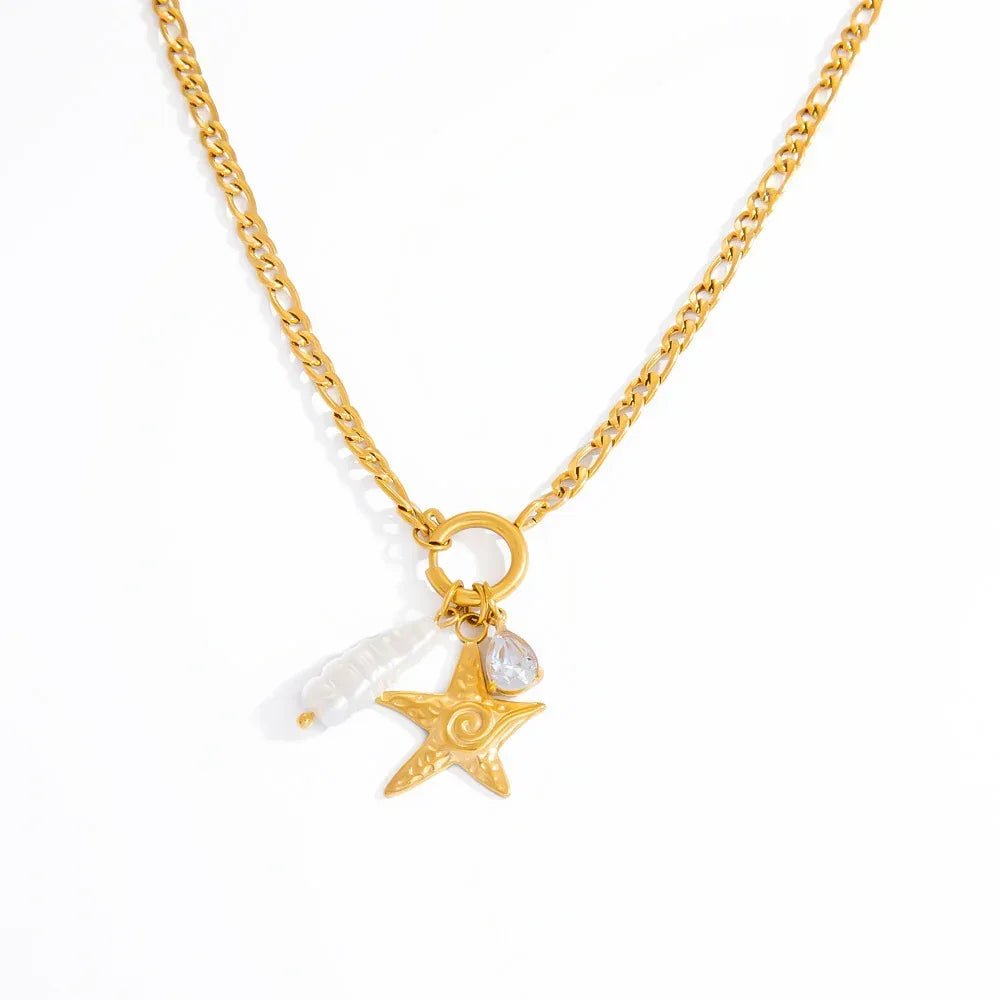 Double-layer Twin Titanium Steel Pendant Clavicle Chain - Viexta