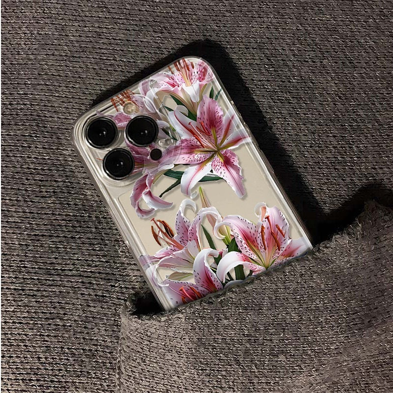Versatile Flower Transparent TPU iPhone Case
