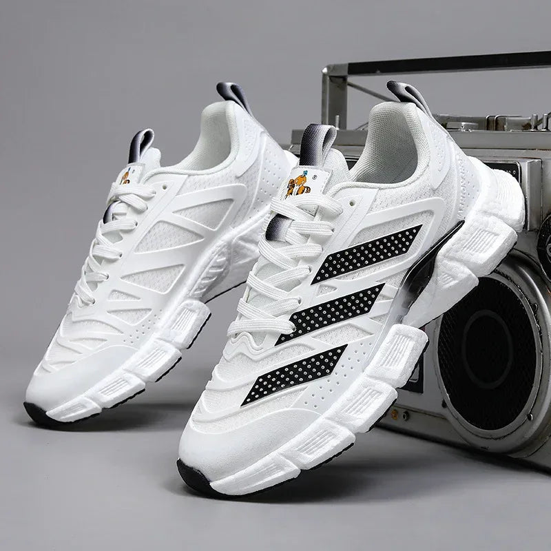 Mesh Breathable Trendy Popcorn Sneakers - Viexta