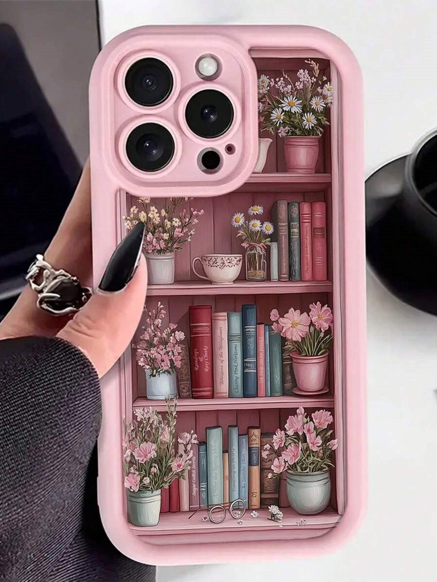 Shockproof Retro Bookshelf iPhone Case
