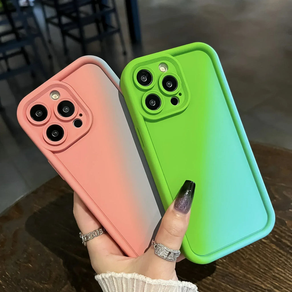 Oblique Stitching Gradient iPhone Case - Viexta