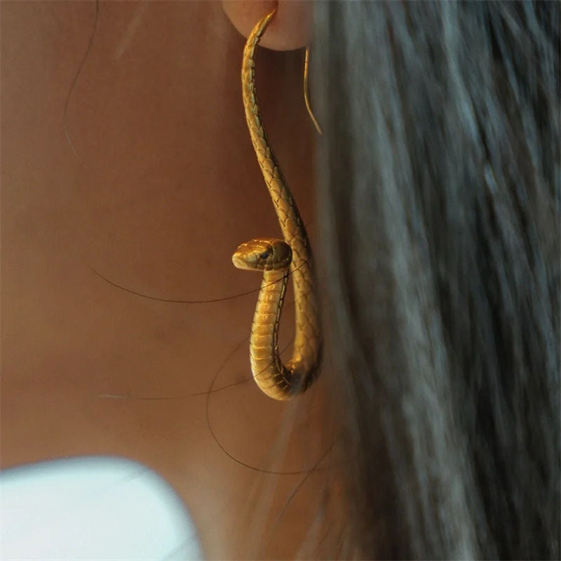 Snake-shaped Exaggerated Eardrops