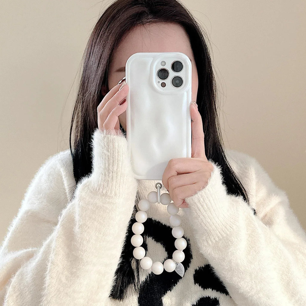Pearlescent White Chain iPhone Case - Viexta