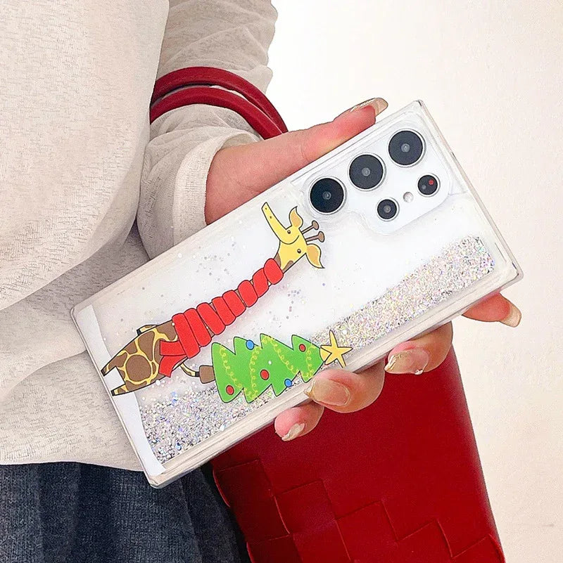 Christmas Quicksand Phone Case - Viexta