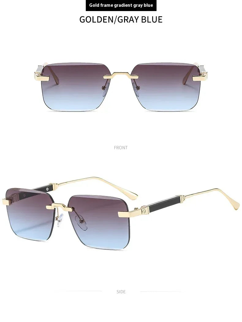 frameless-trimming-fashion-personalized-sunglasses - Viexta