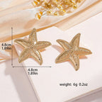 Ocean Exaggerated Star Ear Studs - Viexta