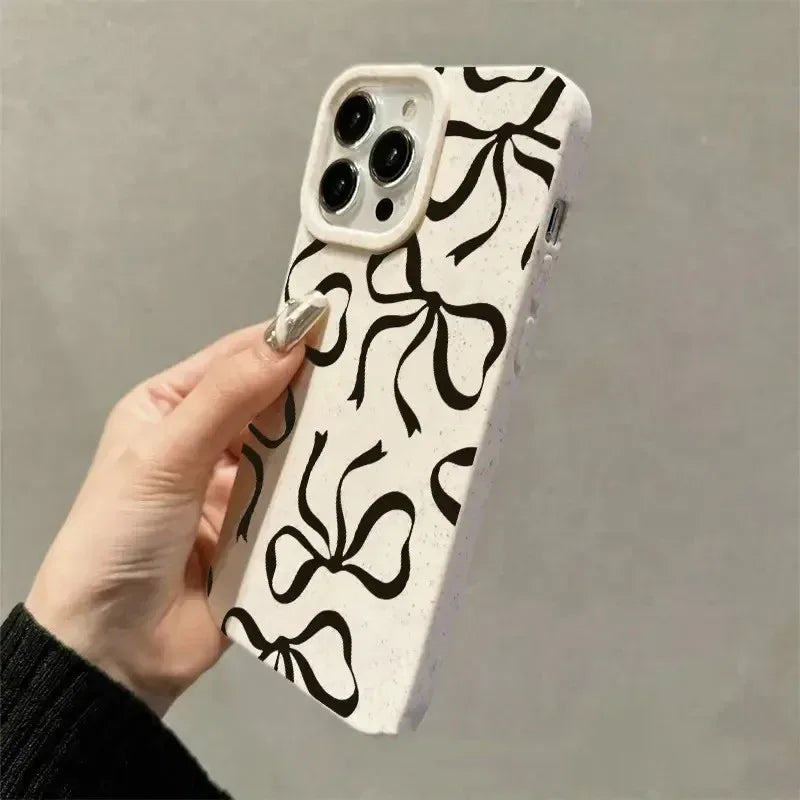 Stylish Black Bow iPhone Case - Viexta
