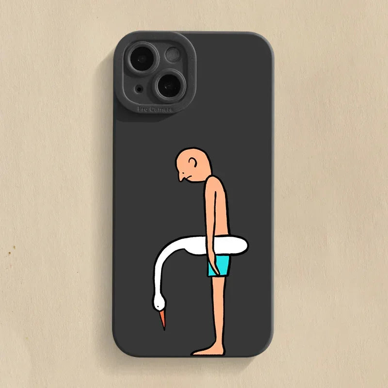 Depressed Niche Silicone iPhone Case - Viexta