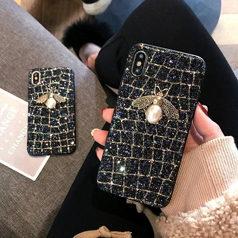 Glitter bee iPhone Case - Viexta
