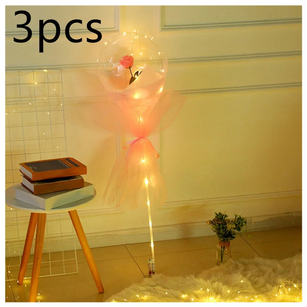 LED Luminous Balloon Rose Bouquet - Viexta