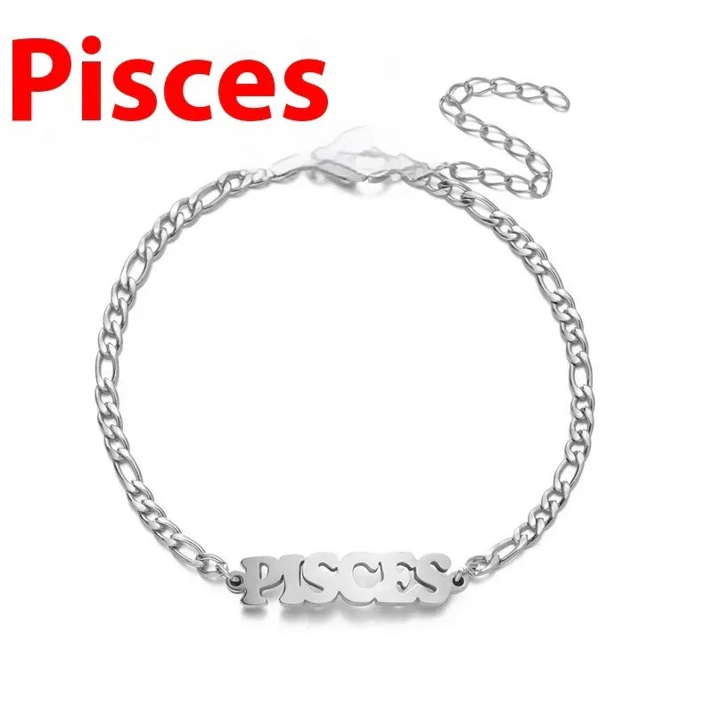 Stainless Steel Zodiac printed Bracelet - Viexta