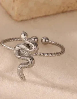 Snake-shaped Rock Wind Ring - Viexta