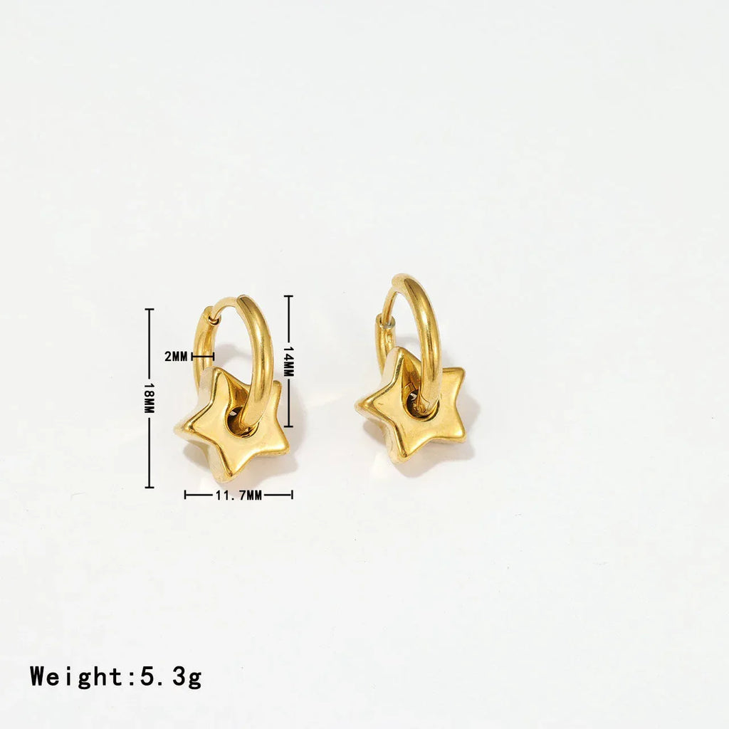 itanium-steel-star-earrings - Viexta