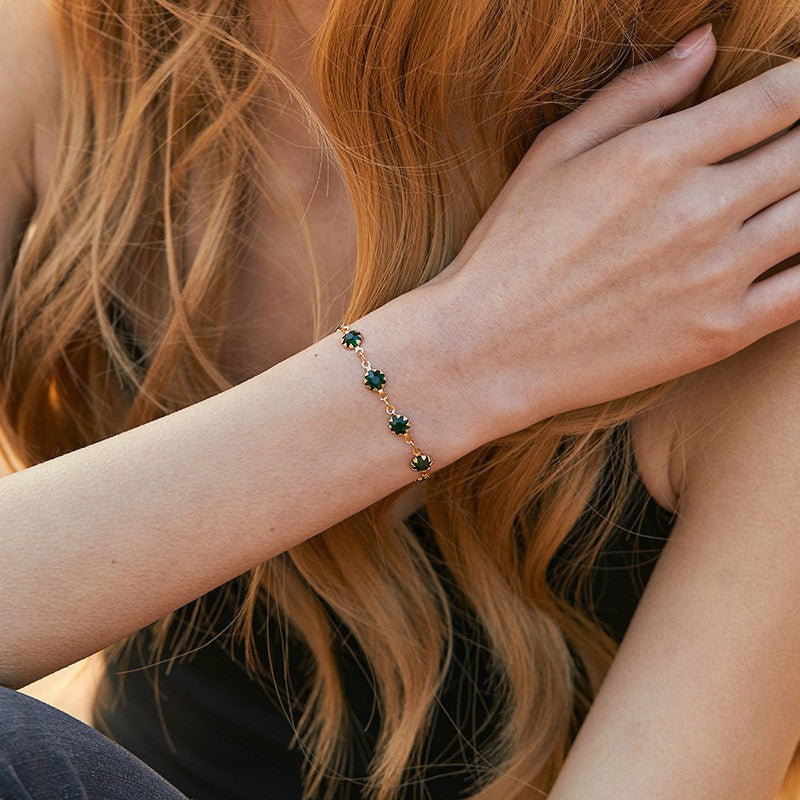 Retro-style18K Gold French Bracelet