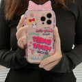 Girl Bowknot Silicone iPhone Case with Charm - Viexta