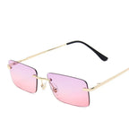Rimless sunglasses women square - Viexta